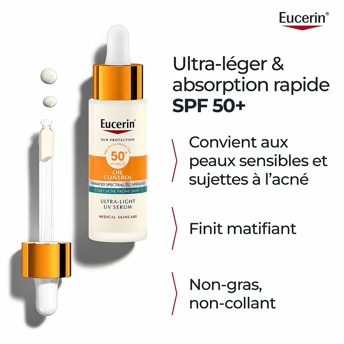 EUCERIN - Sérum Oil Control Ultra-léger SPF 50+
